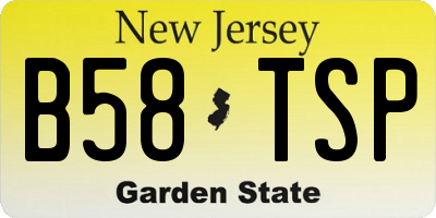 NJ license plate B58TSP