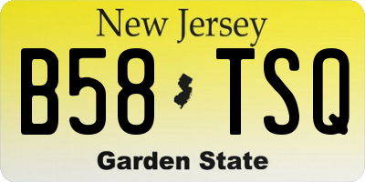 NJ license plate B58TSQ