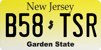 NJ license plate B58TSR