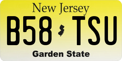 NJ license plate B58TSU