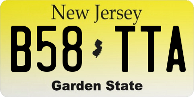 NJ license plate B58TTA
