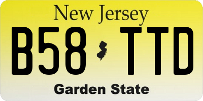 NJ license plate B58TTD