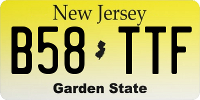 NJ license plate B58TTF