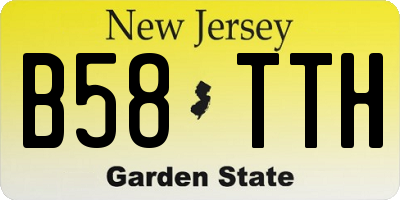 NJ license plate B58TTH