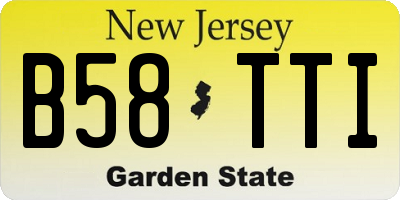 NJ license plate B58TTI