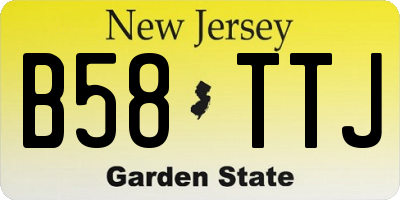 NJ license plate B58TTJ