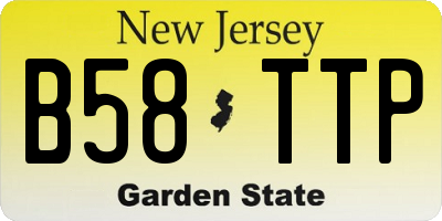 NJ license plate B58TTP