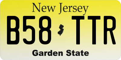 NJ license plate B58TTR