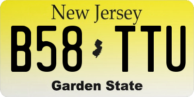 NJ license plate B58TTU