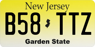 NJ license plate B58TTZ