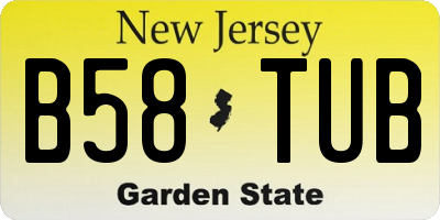 NJ license plate B58TUB