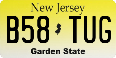NJ license plate B58TUG