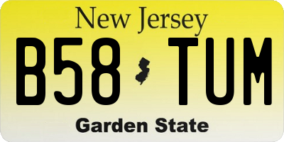 NJ license plate B58TUM