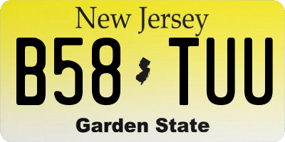 NJ license plate B58TUU