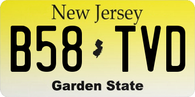 NJ license plate B58TVD
