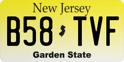 NJ license plate B58TVF