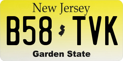 NJ license plate B58TVK