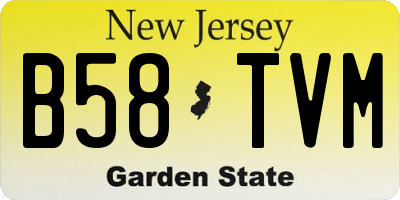NJ license plate B58TVM