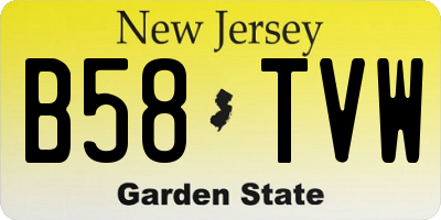 NJ license plate B58TVW