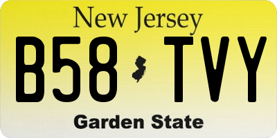NJ license plate B58TVY