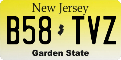 NJ license plate B58TVZ
