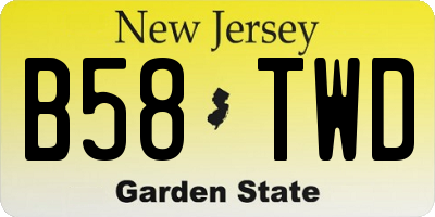NJ license plate B58TWD