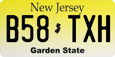NJ license plate B58TXH