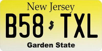 NJ license plate B58TXL