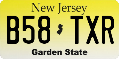 NJ license plate B58TXR