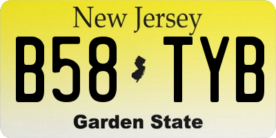 NJ license plate B58TYB