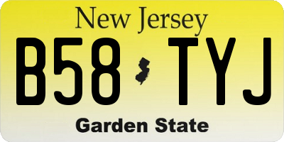 NJ license plate B58TYJ