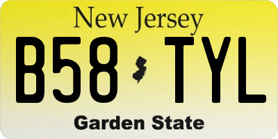 NJ license plate B58TYL