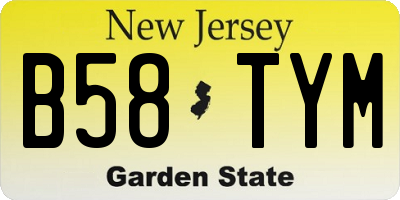 NJ license plate B58TYM