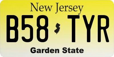 NJ license plate B58TYR