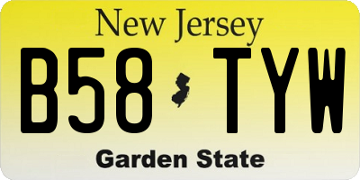 NJ license plate B58TYW