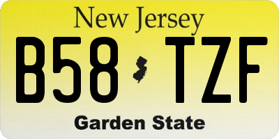 NJ license plate B58TZF