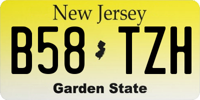 NJ license plate B58TZH
