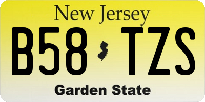NJ license plate B58TZS