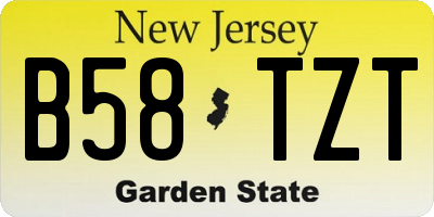 NJ license plate B58TZT