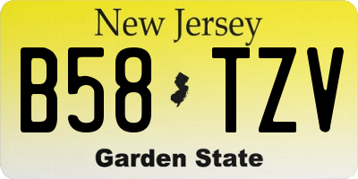 NJ license plate B58TZV