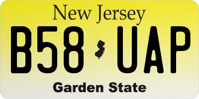 NJ license plate B58UAP