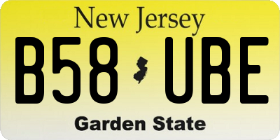 NJ license plate B58UBE
