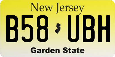 NJ license plate B58UBH