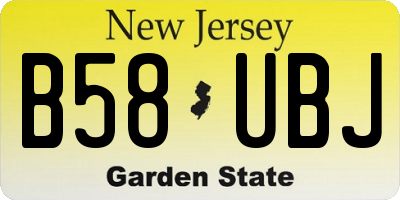 NJ license plate B58UBJ