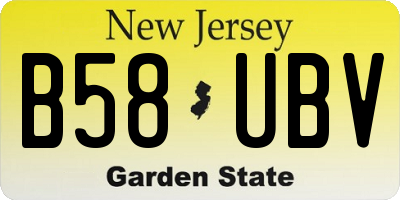 NJ license plate B58UBV