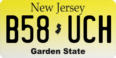 NJ license plate B58UCH