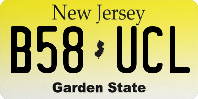 NJ license plate B58UCL