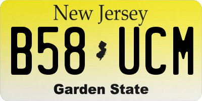 NJ license plate B58UCM