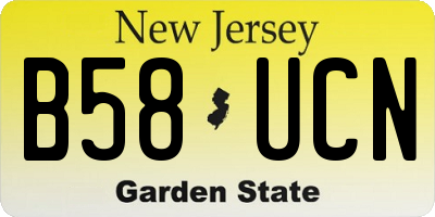 NJ license plate B58UCN