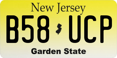 NJ license plate B58UCP